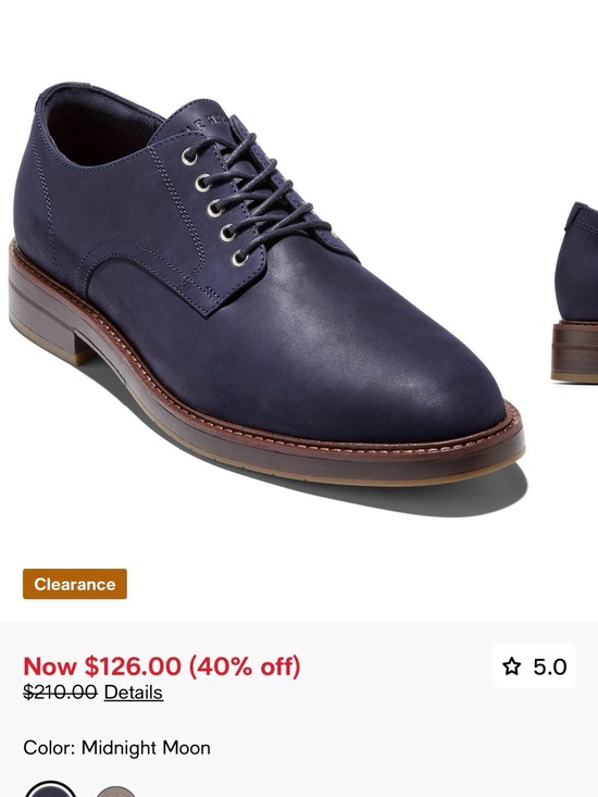 Cole Haan Other - Men's Cole Haan Plain Toe Oxford Shoes Color Midnight Moon Size 12 M Made USA